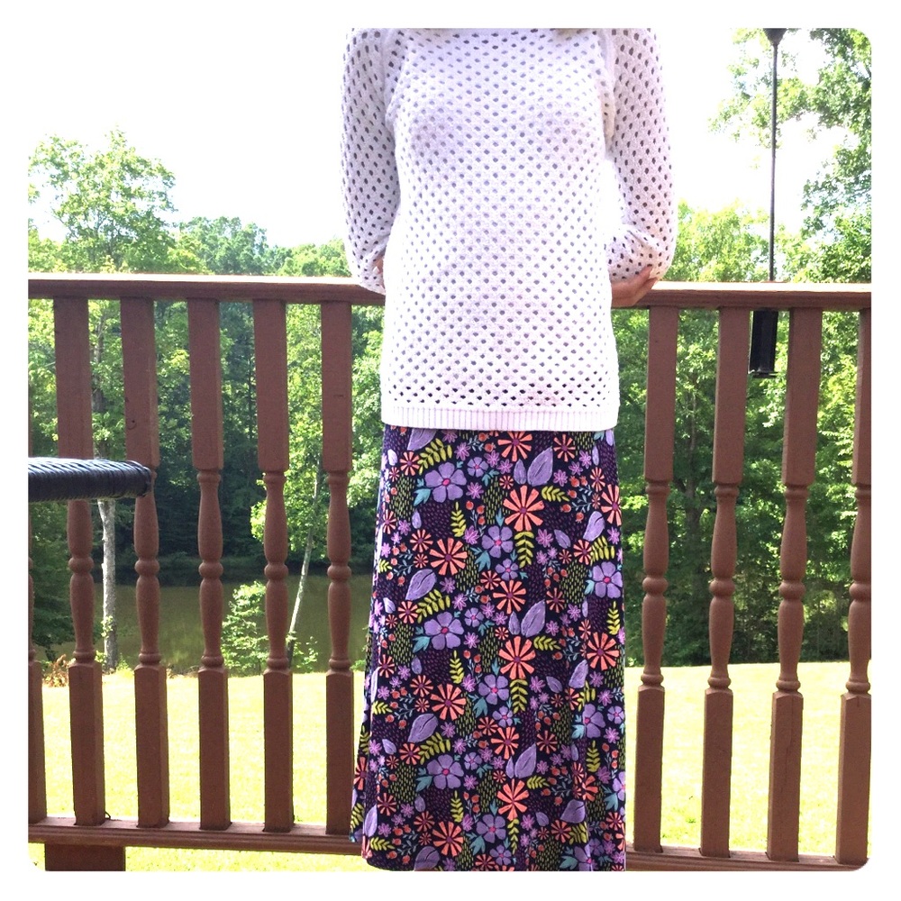 Purple Flower skirt